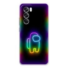 Чохли Амонг Ас для OPPO Reno 12 Pro (AlphaPrint) (Яскравий скін)