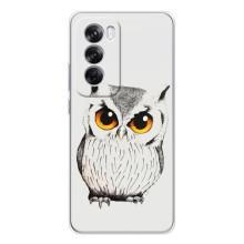 Чохол з пташками на OPPO Reno 12 Pro (VPrint) (Мила Сова)