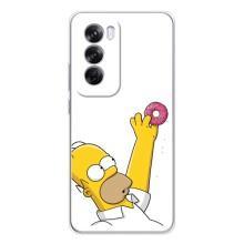 Чjхол з Сімпсонами для OPPO Reno 12 Pro (VPrint) (Гомер з пончиком)