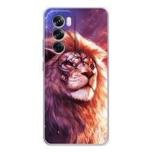 Чохол з картинкою ЛЕВ для OPPO Reno 12 Pro (VPrint) (Красочний Лев)
