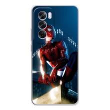 Чехол Супергерой Человека Паука на OPPO Reno 12 Pro – Паук на доме
