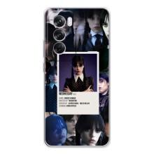 Чехлы Венсдей на OPPO Reno 12 Pro Уэнсдей (AlphaPrint) (коллаж Уэнздей)