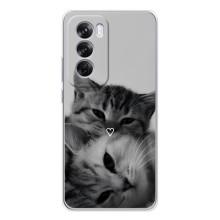 Чехол с рисунком кот на OPPO Reno 12 Pro – Пара котов