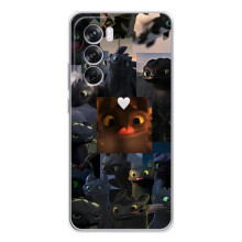 Чехол как приручить дракона на OPPO Reno 12 Pro – Дракон коллаж