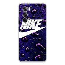 Чехол с логотипом Найк на OPPO Reno 12 Pro (Найк на фиолетовом)