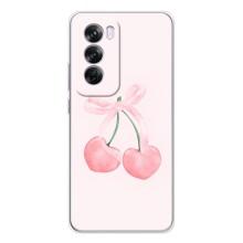 Чехол с розовым рисунком для OPPO Reno 12 Pro – Розовые вишни