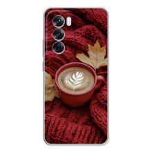Чехол с уникальным дизайном «Осень с кофе» для OPPO Reno 12 Pro – Кофе на пледе