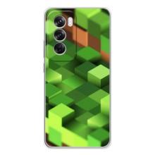 Чехлы для OPPO Reno 12 Pro (Персонажи Майн Крафт) (Текстура)