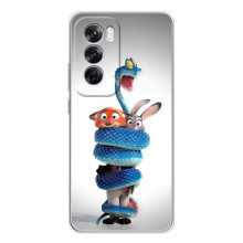 Силіконовий чохол з принтом Зоотрополіс для OPPO Reno 12 Pro – Змія Зоо
