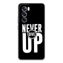 Силіконовый Чохол на OPPO Reno 12 Pro з картинкою НАЙК (Never Give UP)