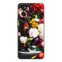 Бренднові Чохли для OPPO Reno 12 - (PREMIUMPrint) (Nike цветы)