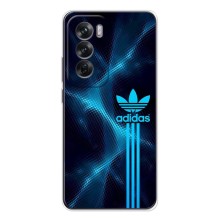 Чехлы Адидас для OPPO Reno 12 (AlphaPrint) (Синий Адидас)