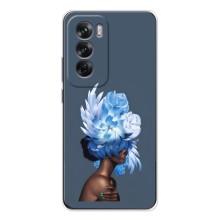 Чехлы (ART) Цветы на OPPO Reno 12 (VPrint) (Цветы на голове)