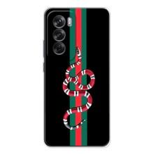 Чехлы Бренд GUCCI для OPPO Reno 12 – Змей Гуччи
