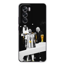 Чехлы для OPPO Reno 12 (Leo чемпион) (AlphaPrint) (Месси в накидке)