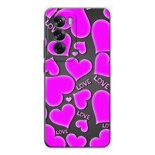 Чехлы для любимой на Оппо Рено 12 (VPrint) (Pink hearts)