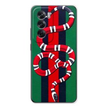 Чехлы ГУЧЧИ для Оппо Рено 12 (AlphaPrint) (Gucci змия)