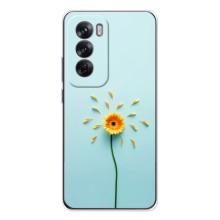 Чехлы с Цветами для OPPO Reno 12 (VPrint) (Желтый цветок)