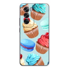 Чехлы с Фруктами для OPPO Reno 12 (VPrint) (Кексики)