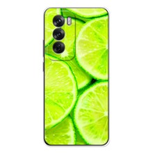 Чехлы с Фруктами для OPPO Reno 12 (VPrint) (Лайм)