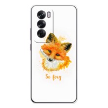 Чехлы с картинкой Лисички для OPPO Reno 12 (VPrint) (Девочка Лиса)