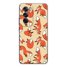 Чехлы с картинкой Лисички для OPPO Reno 12 (VPrint) (Лисички)