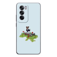 Чехлы с картинкой собаки Патрон для OPPO Reno 12 (AlphaPrint) (Сапер Пес)