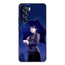 Чохол з картинкою Венсдей на OPPO Reno 12 – Венсдей з парасолькою