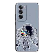 Чехол NASA для OPPO Reno 12 (AlphaPrint) (Космонавт фото)
