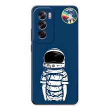 Чехол NASA для OPPO Reno 12 (AlphaPrint) (Мальчик в шлеме)