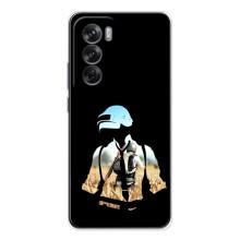 Силиконовый чехол с картинкой "Герой Pubg" на OPPO Reno 12 – Пубг мен