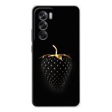 Чехол с изображением  вкусной еды для OPPO Reno 12 – Чёрная клубника