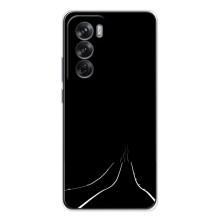 Чехол с картинками на черном фоне для OPPO Reno 12 – Дорога
