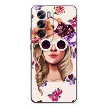 Чехол с картинкой Модные Девчонки OPPO Reno 12 – Девушка в очках