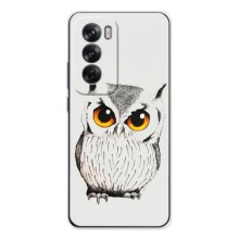 Чехол с птицами на OPPO Reno 12 (VPrint) (Милая Сова)