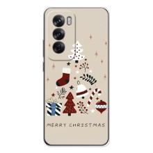 Чехол Санта Клаус для OPPO Reno 12 (Merry Christmas)