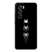 Чехол Супергерой Человека Паука на OPPO Reno 12 – Лого паука
