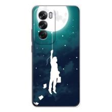 Чохол (ТПУ) з планетами на OPPO Reno 12 – To The moon