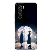 Чехлы Венсдей на OPPO Reno 12 Уэнсдей (AlphaPrint) (Уэнздей и Инид)