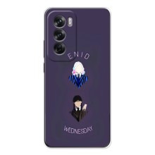 Чехлы Венсдей на OPPO Reno 12 Уэнсдей (AlphaPrint) (Уэнздей и подруга)