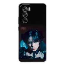 Чехлы Венсдей на OPPO Reno 12 Уэнсдей (AlphaPrint) (взгляд Уэнздей)