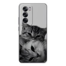 Чехол с рисунком кот на OPPO Reno 12 (Пара котов)