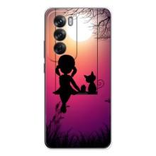 Девчачий Чехол для OPPO Reno 12 – На качели