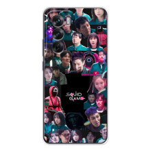 Чохол Гра в кальмара для OPPO Reno 12 – Колаж гра кальмара