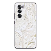 Мраморный чехол на OPPO Reno 12 (VPrint) (Белый мрамор)