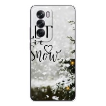 Новогодние, Праздничные Чехлы для OPPO Reno 12 - 2024 год – Let it snow