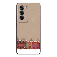 Новогодние, Праздничные Чехлы для OPPO Reno 12 - 2024 год (Зимний город)