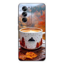 Чехол с уникальным дизайном «Осень с кофе» для OPPO Reno 12 – Кофе на природе