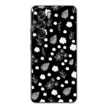 Чехлы с тематикой "ЦВЕТЫ" на OPPO Reno 12 (цветение на чорном)