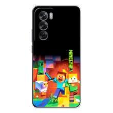 Чехлы для OPPO Reno 12 (Персонажи Майн Крафт) – Герой Майнкрафт